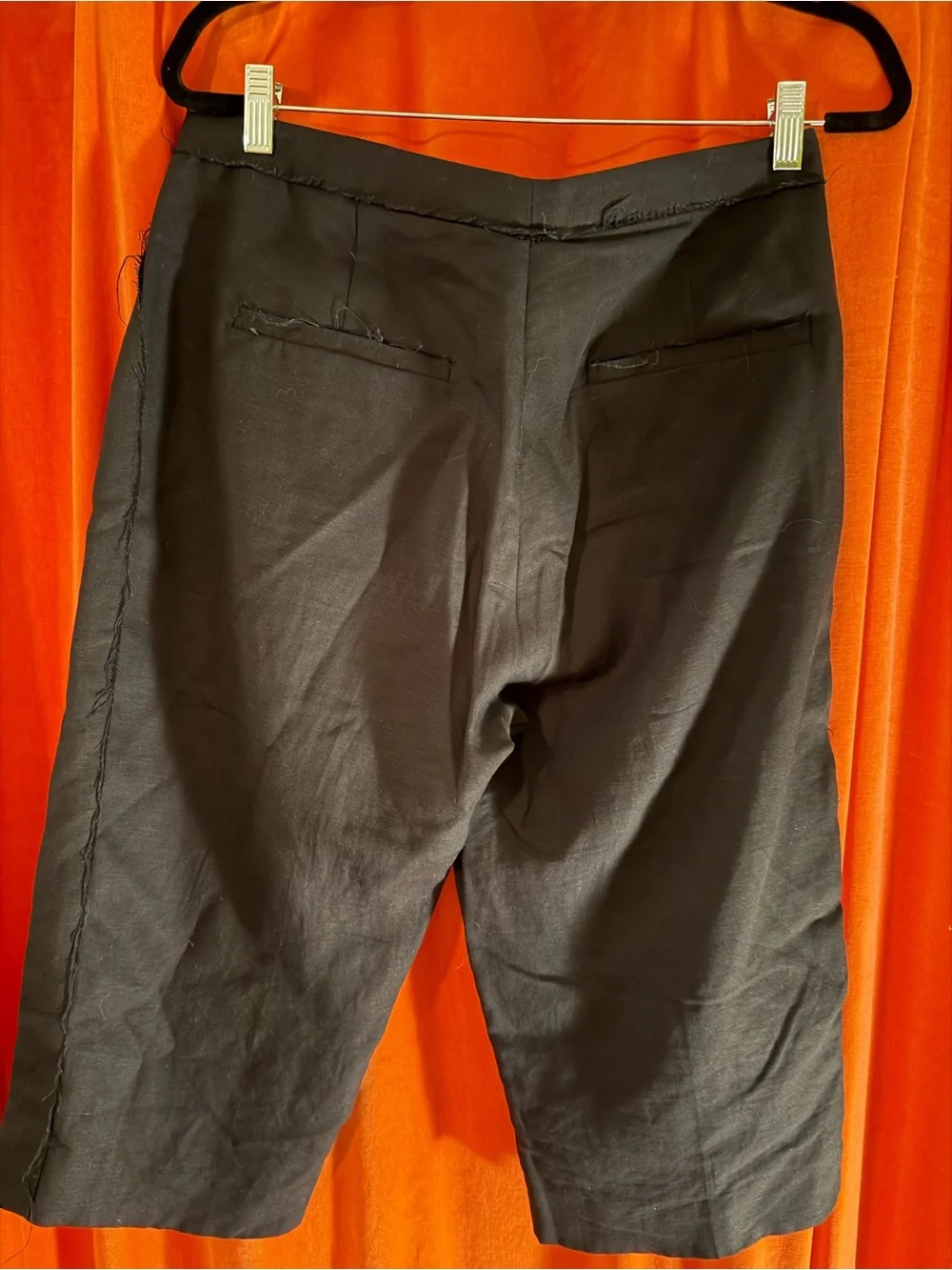 ZARA Black linen shorts